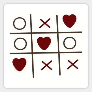 Tic Tac Toe Hearts Magnet